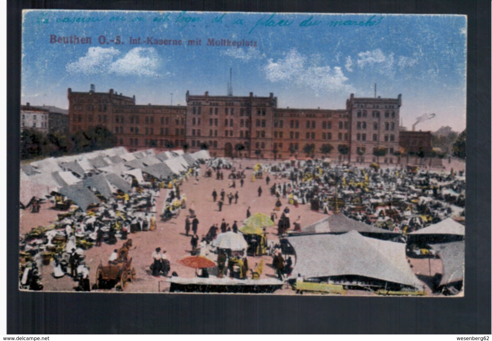 POLAND  Beuthen O.-S. Inf Kaserne Mit Moltkeplatz 1921 Old Postcard - Poland