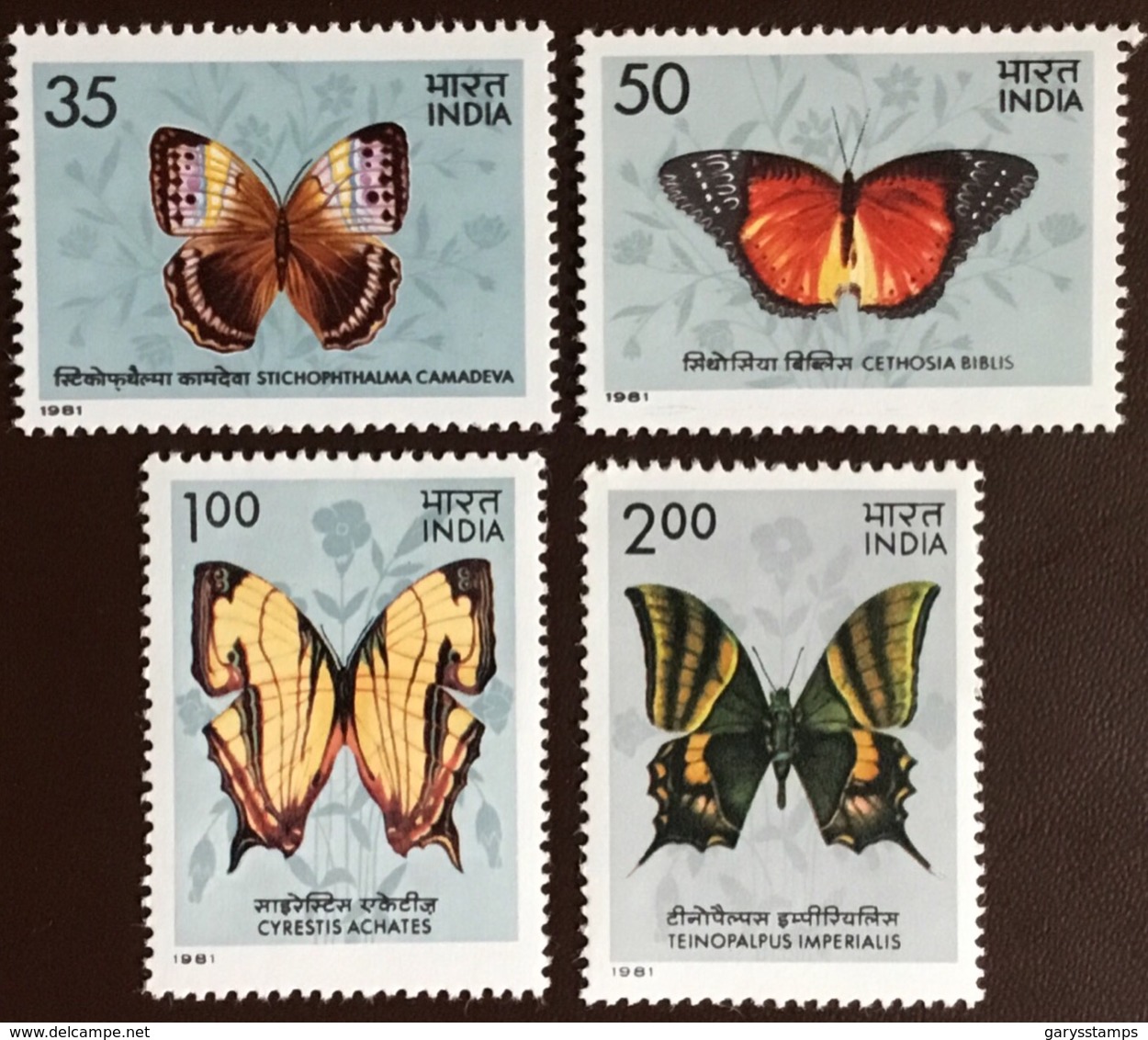India 1981 Butterflies MNH - Schmetterlinge