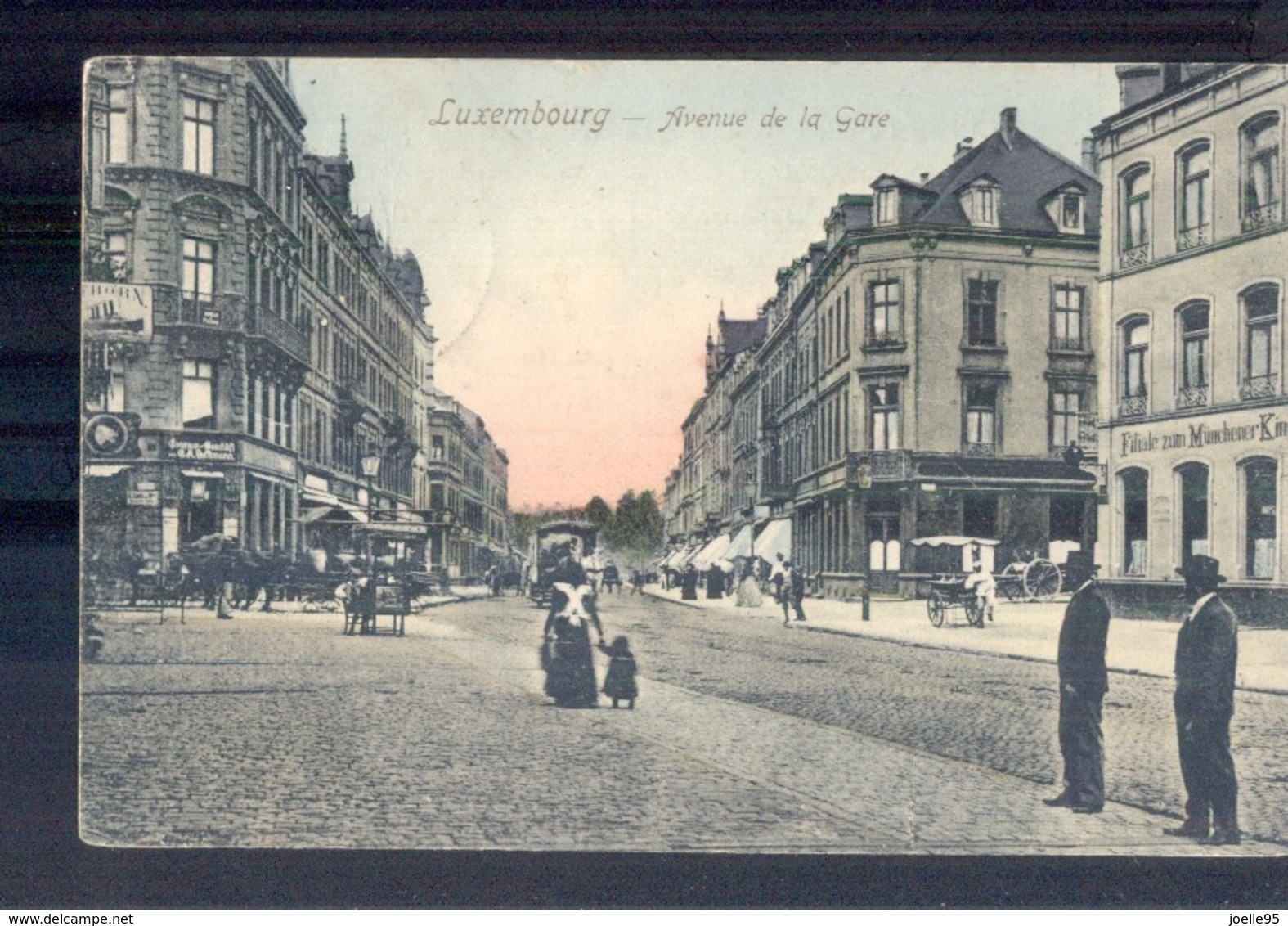 Luxembourg Luxemburg -  Avenue De La Gare - Filiale Zum Muchener Kil - 1909 - Altri & Non Classificati