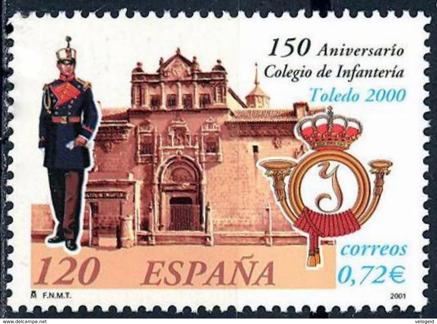 España. Spain. 2001. 150 Aniversario Del Colegio De Infanteria. Toledo - Nuevos