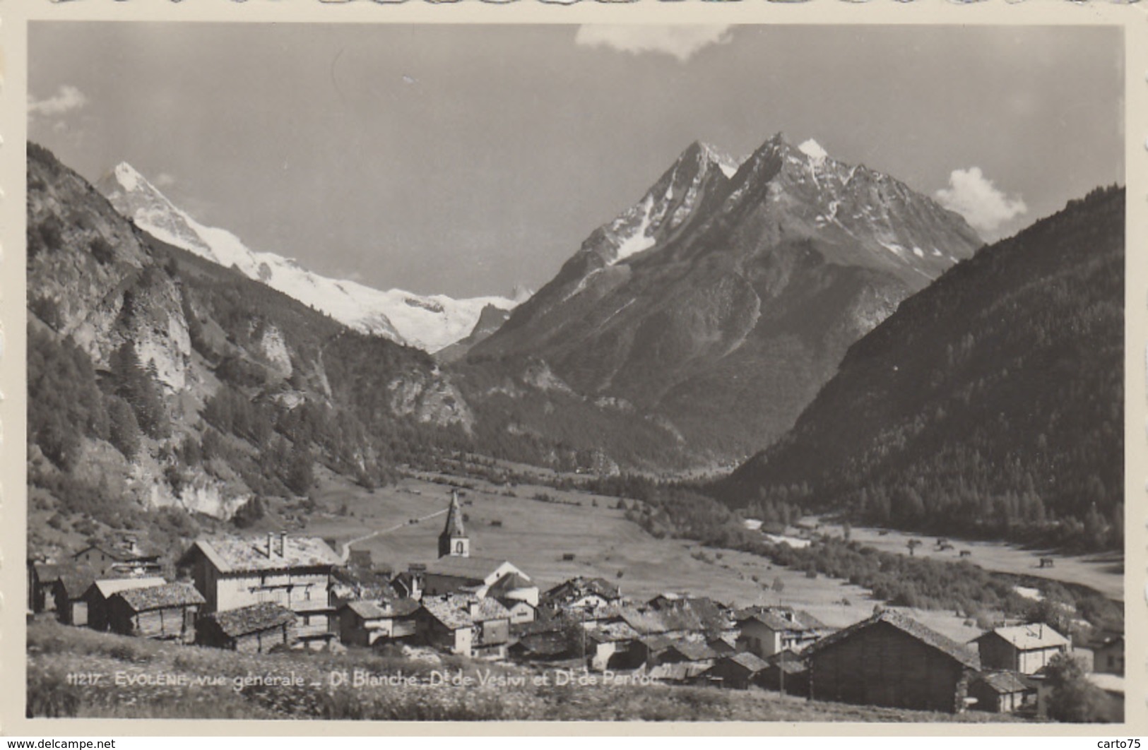 Suisse - Evolène - Vue Générale - Dent Blanche Dent De Vesivi Et Dent De Perroc - Evolène