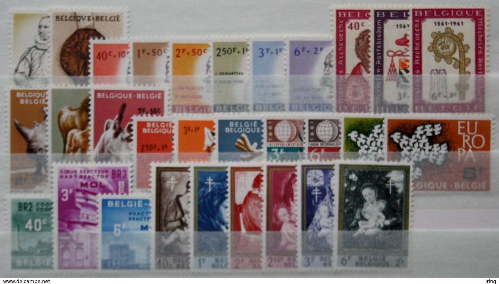 België - Belgique Jaar - Année 1961 ** MNH - Années Complètes