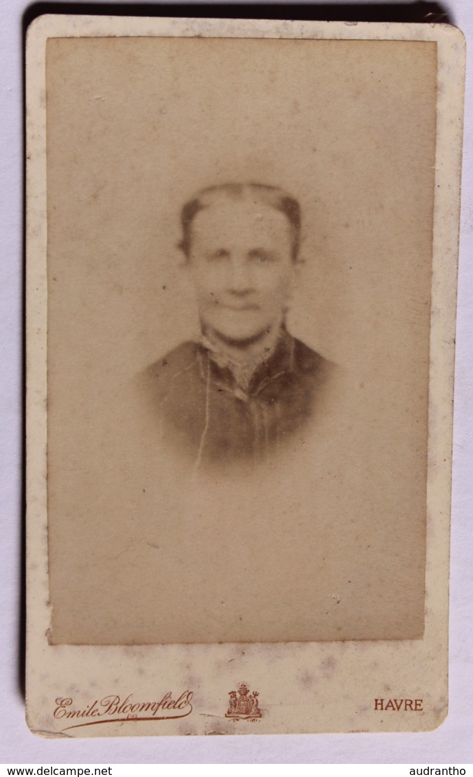 CDV Photo Portrait Femme Photographe Emile Bloomfield Le Havre 39 Rue Séry - Personnes Anonymes