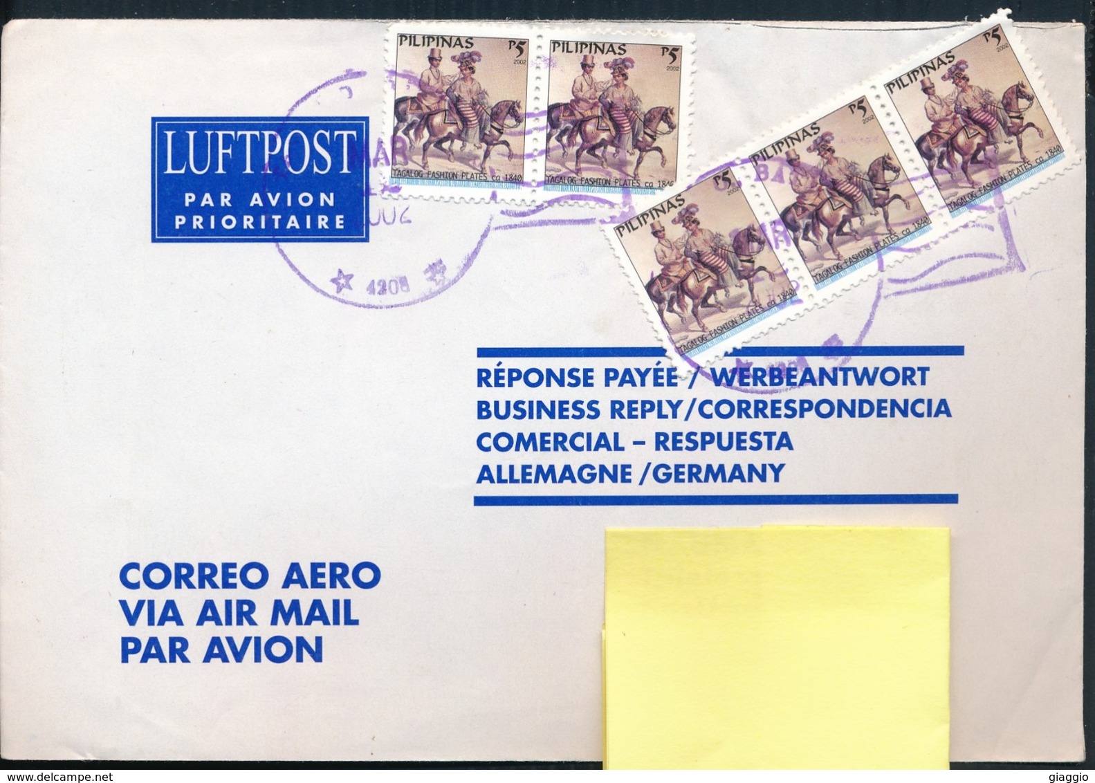 °°° POSTAL HISTORY PHILIPPINES 2002 °°° - Filippine