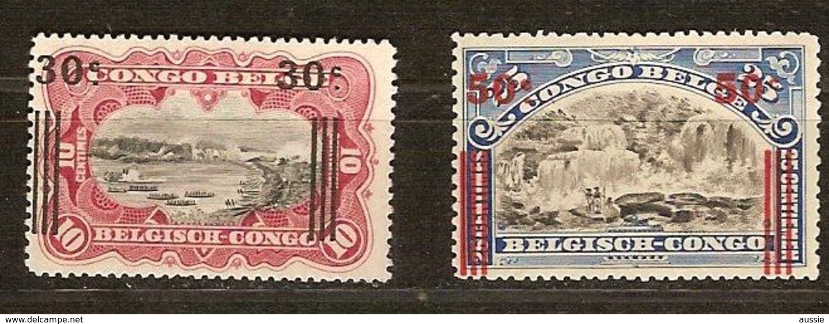 Belgisch Congo Belge 1921 OCBn° 89-90 (*) MLH Cote 3,35 € Surcharge - Neufs