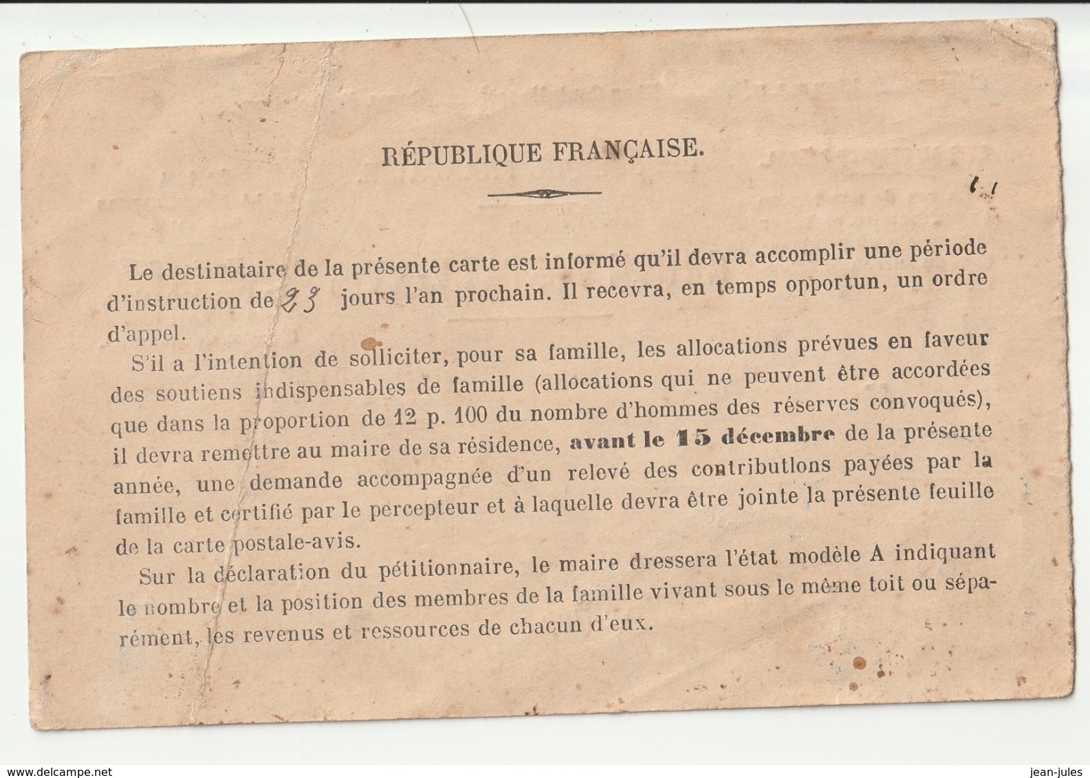 Bureau De Recrutement De Chalon Sur Saône Le Commandant Période Instruction 23 Jrs Section D'infirmiers Militaires 1909 - Barracks