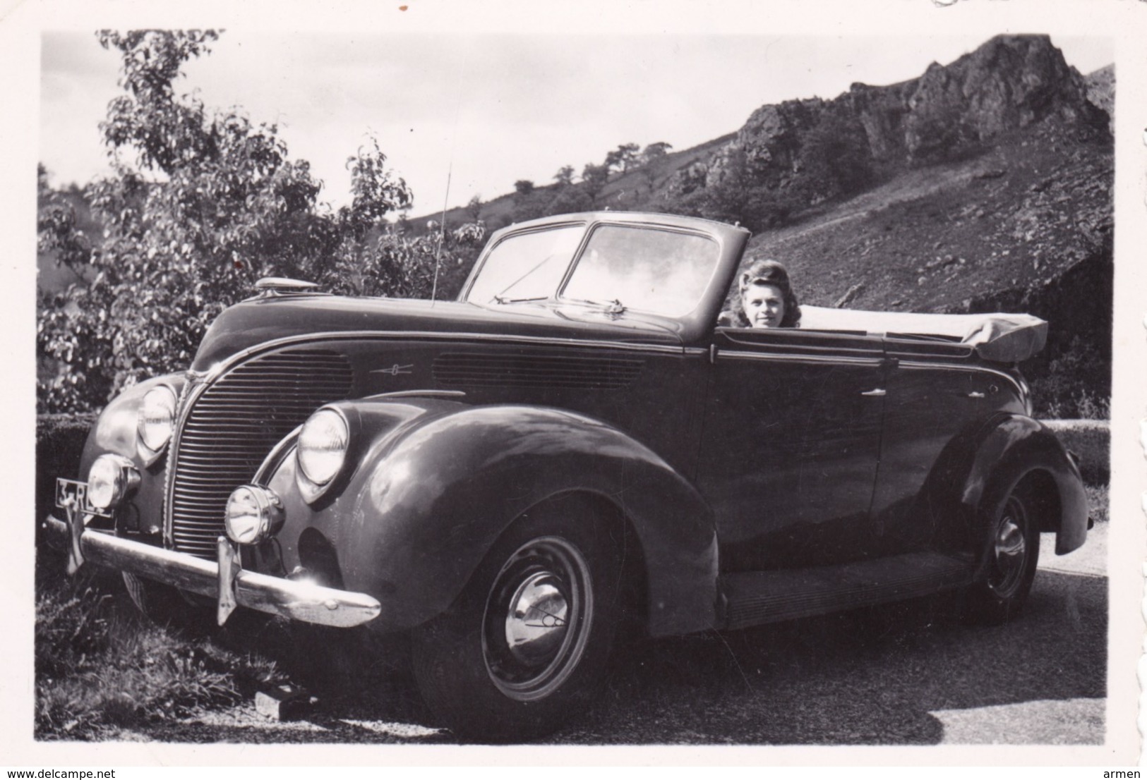 PETITE-PHOTO-ORIGINALE -VOITURE ANCIENNE 1950-60- DIM 9X6 CM - Automobili