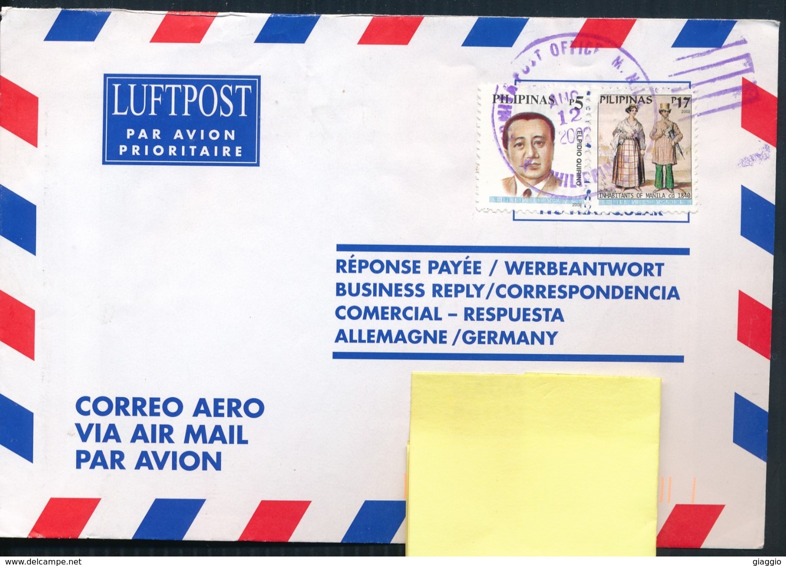 °°° POSTAL HISTORY PHILIPPINES 1998 °°° - Filippine