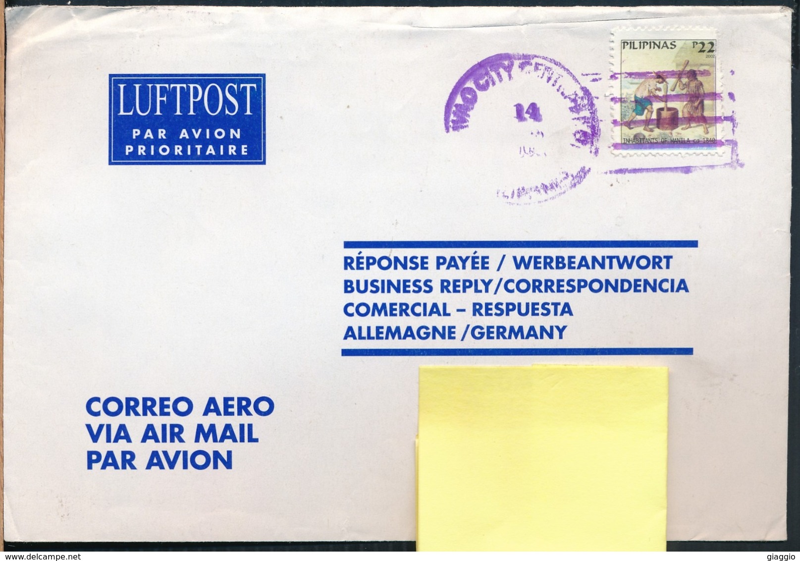 °°° POSTAL HISTORY PHILIPPINES 2002 °°° - Filippine