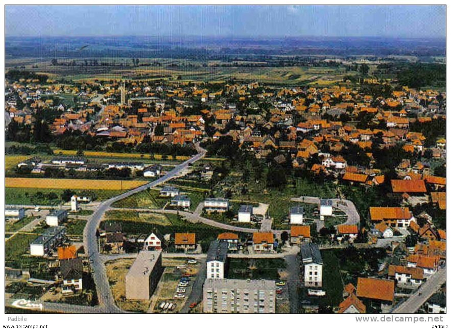 Carte Postale 67.  Gambsheim  Vue D'avion Trés Beau Plan - Gambsheim