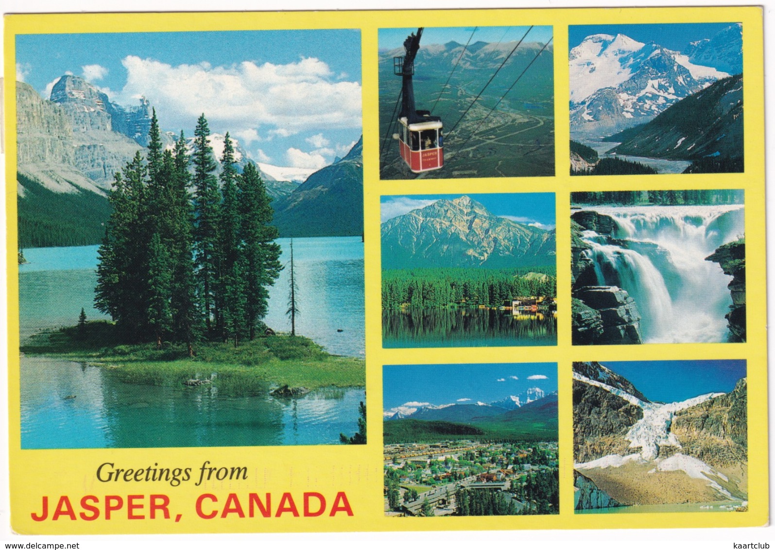 Greetings From Jasper - Tramway, Athabasca, Pyramid Mountain, Angel Glacier - (Canada) - Jasper