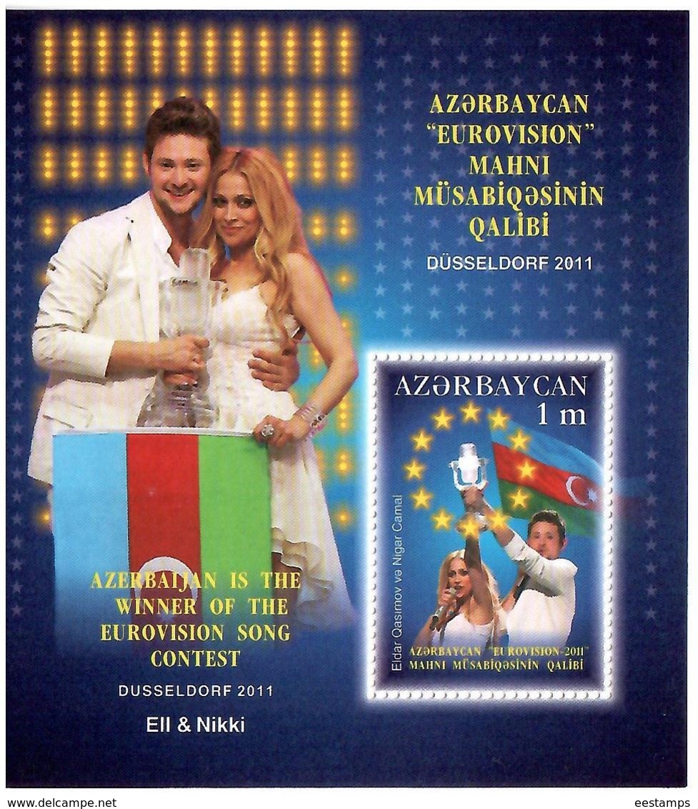 Azerbaijan 2011 .Winners Of Eurovision Song Contest. S/S: 1m. Michel # BL 101 - Aserbaidschan