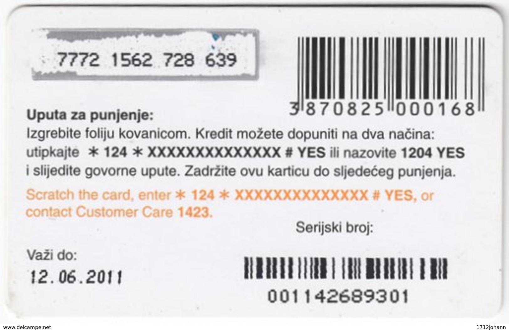 BOSNIA & HERZEGOWINA A-245 Prepaid Telecom - People, Youth - Used - Bosnien