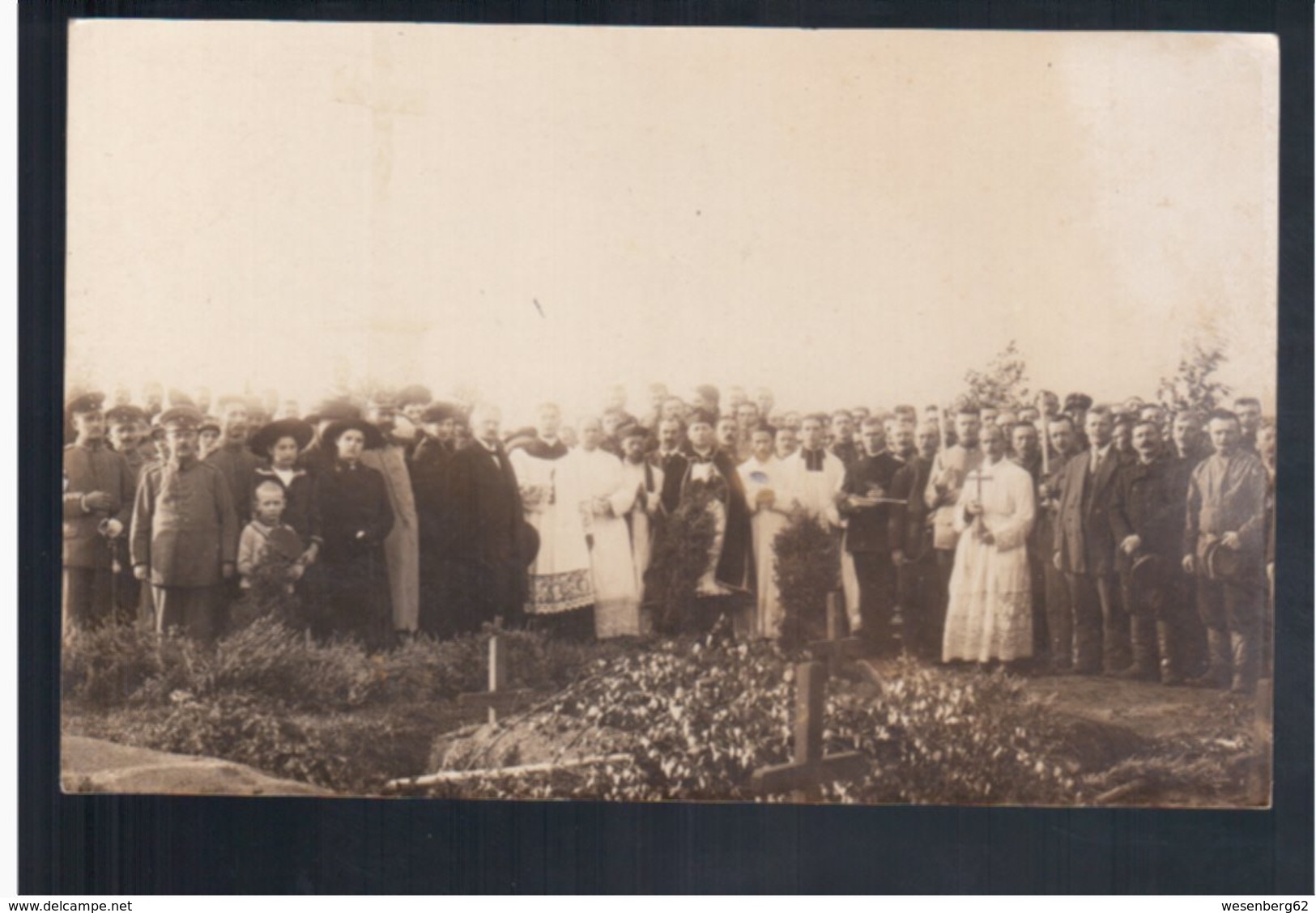 POLAND Carte Photo Pologne PILA/ SCHNEIDEMÜHL Camp Prisonniers Français Guerre 1914-18   Funérailles (nom!)  RARE - Poland