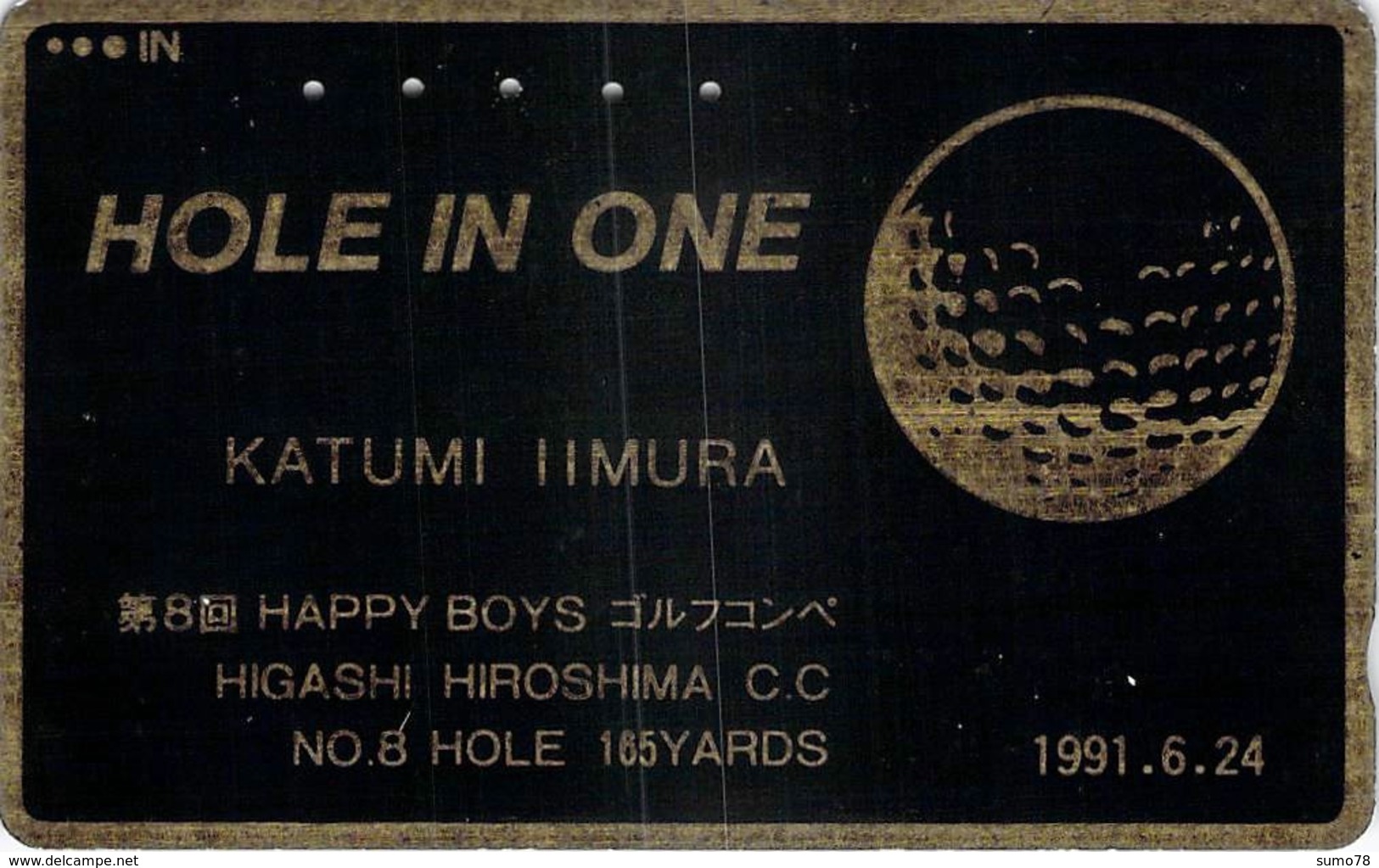 SPORT - GOLF -  HOLE IN ONE - Télécarte Japon - BD