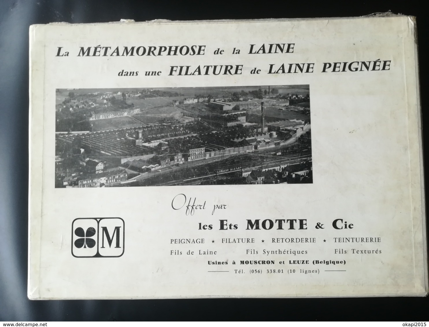 LES ETS MOTTE ET CIE FILATURE DE LAINE PEIGNÉE USINES À MOUSCRON  HAINAUT BELGIQUE  BOÎTE DE LA MÉTAMORPHOSE DE LA LAINE - Mouscron - Moeskroen