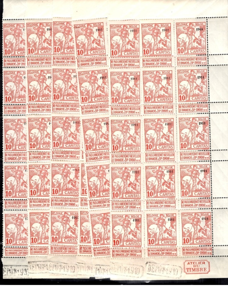 Belgique YT N° 98 X 70 Timbres Neufs ** MNH. TB. A Saisir! - 1910-1911 Caritas