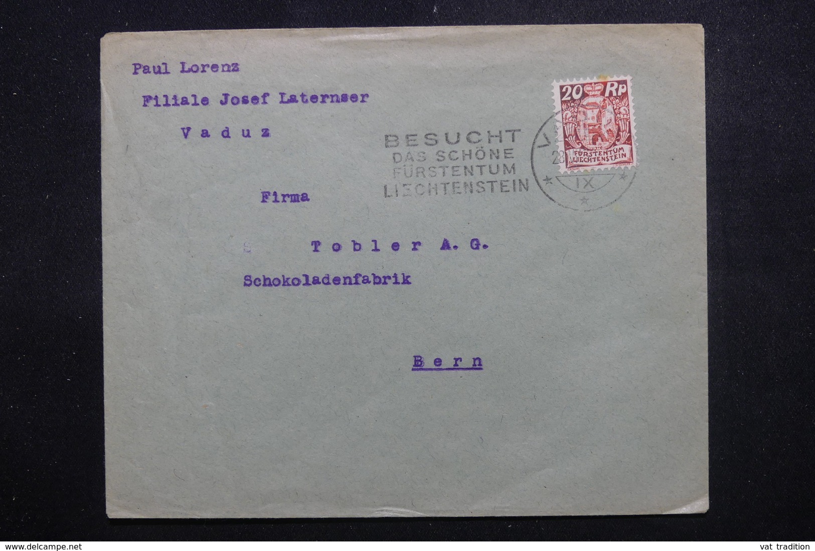 LIECHTENSTEIN - Enveloppe De Vaduz Pour La Suisse, Affranchissement Plaisant - L 44044 - Storia Postale