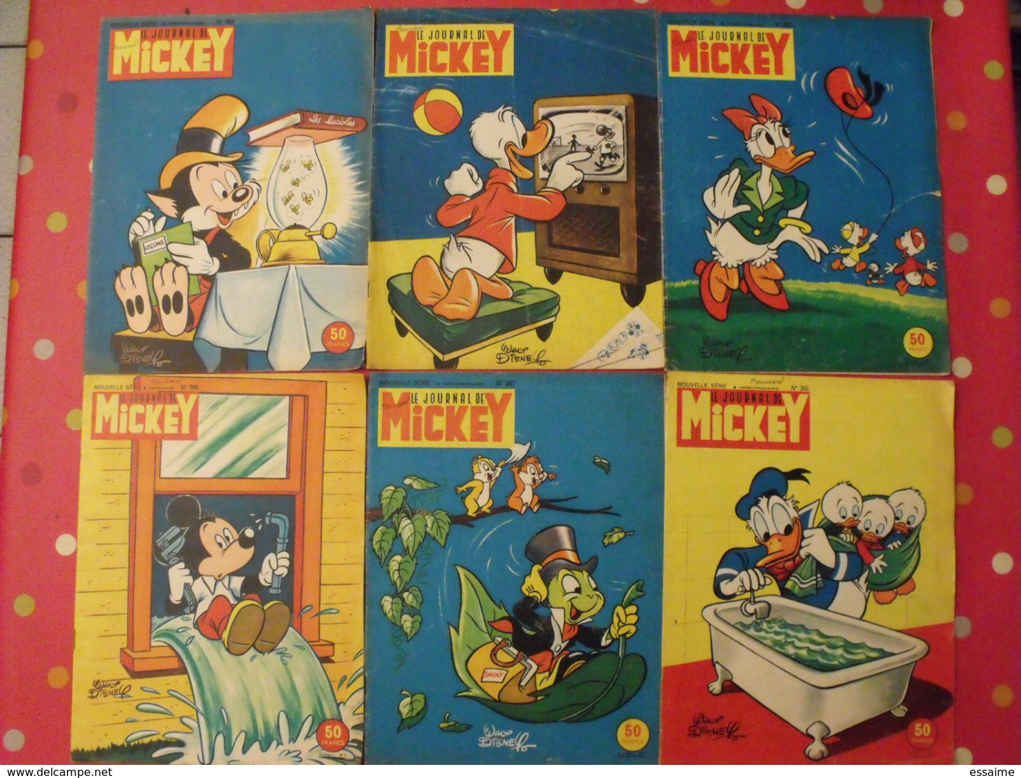 Lot De 28 N° Le Journal De Mickey. 1959-60. Entre 354 Et 424. Donald Pisou Petite Annie Pluto Dingo Bobby Walt Disney 5 - Journal De Mickey