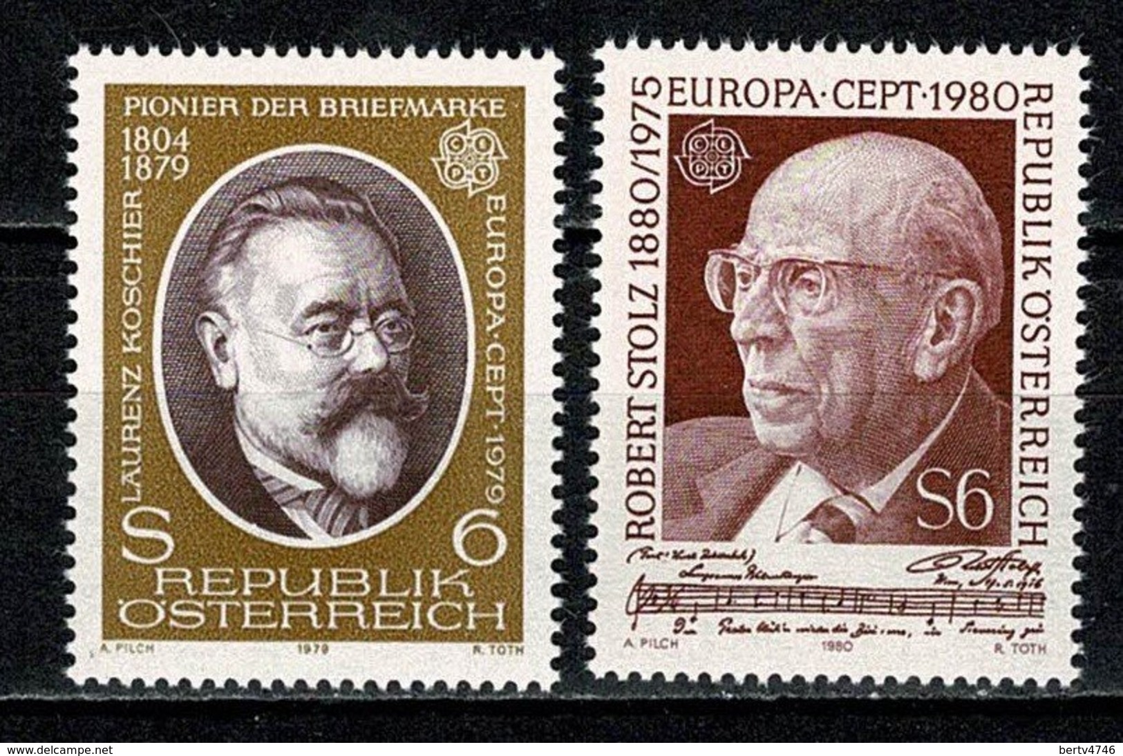 Osterreich 1979/1980 EUROPA Yv. 1437**, 1481**, Mi 1608**, 1652**, Ank 1640**, 1684** MNH - Neufs