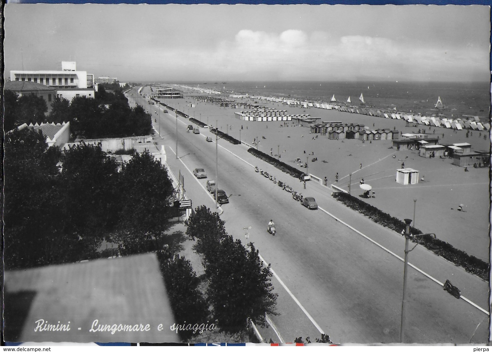 EMILIA ROMAGNA - RIMINI  - LUNGOMARE - VIAGGIATA 1956 - Rimini