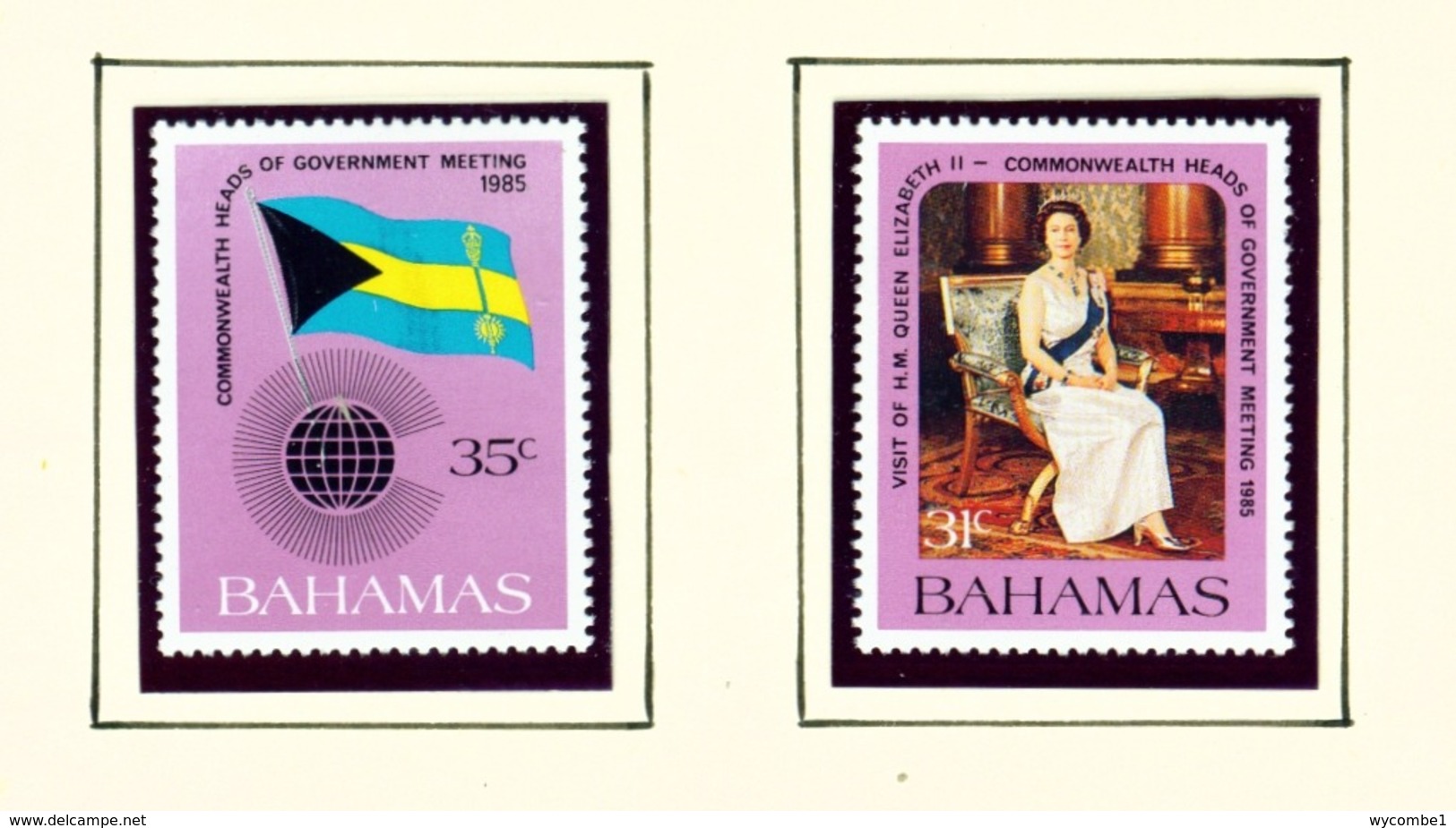 BAHAMAS  -  1985 Commonwealth Heads Of Government Meeting Set Unmounted/Never Hinged Mint - Bahamas (1973-...)