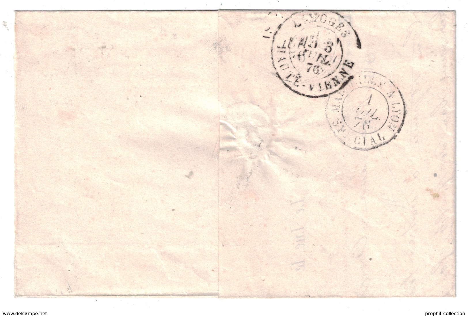 1876 - CACHET CONVOYEUR STATION De LES ARCS LIGNE DRAGUIGNAN MARSEILLE D. MARS Sur LETTRE CERES 60 GALLICE LUC VAR - 1877-1920: Période Semi Moderne