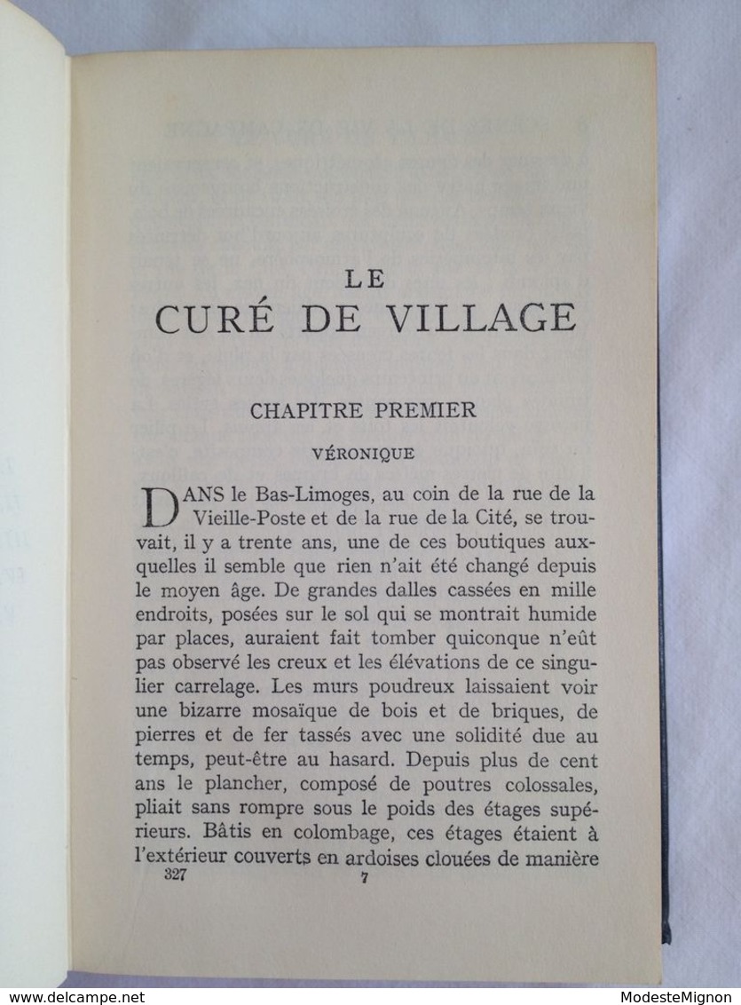 Le curé de village. Balzac. Editions Nelson