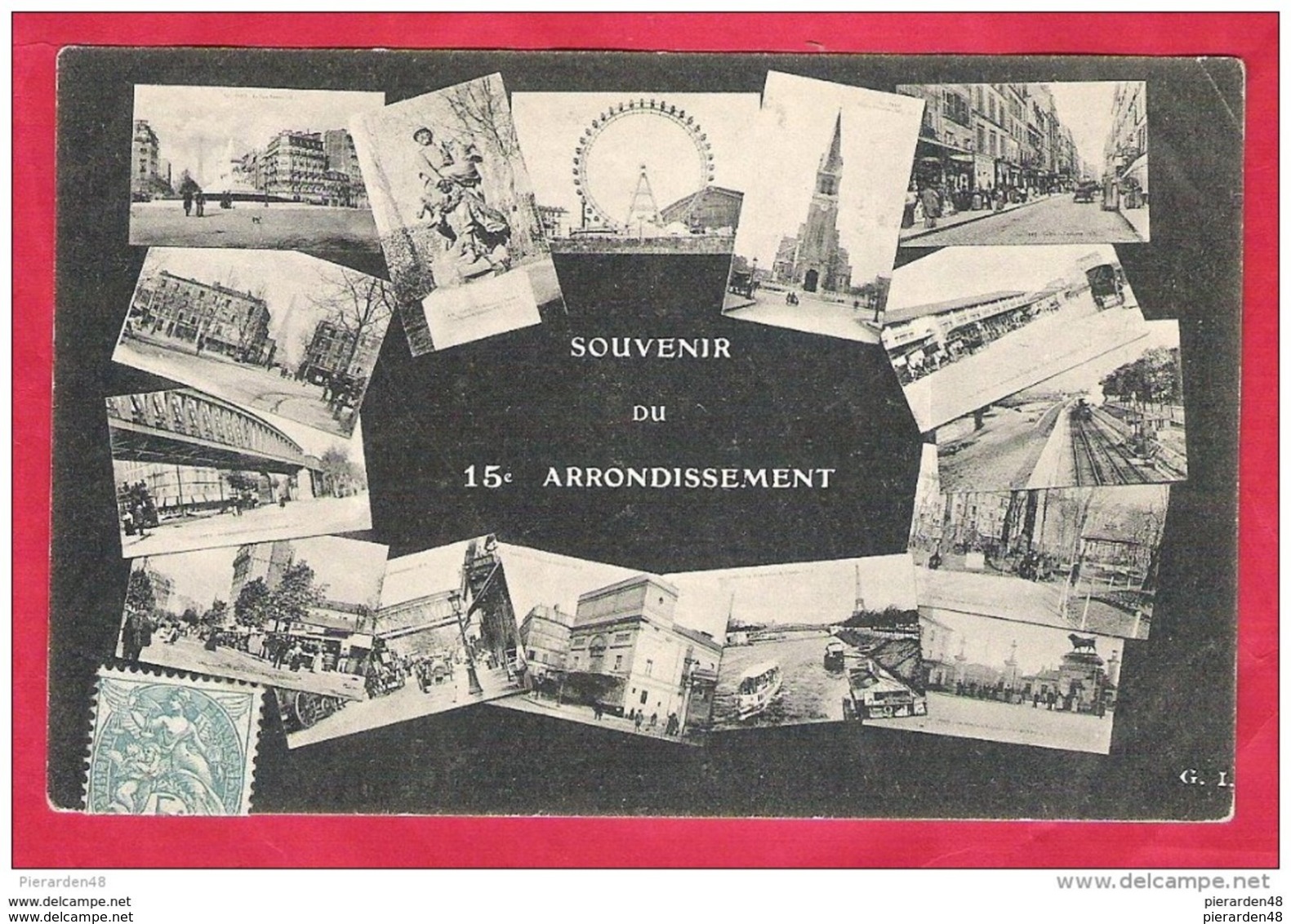 75- Paris (15é)-Souvenir Du 15é Arrondissement-cpa 190? - Arrondissement: 15