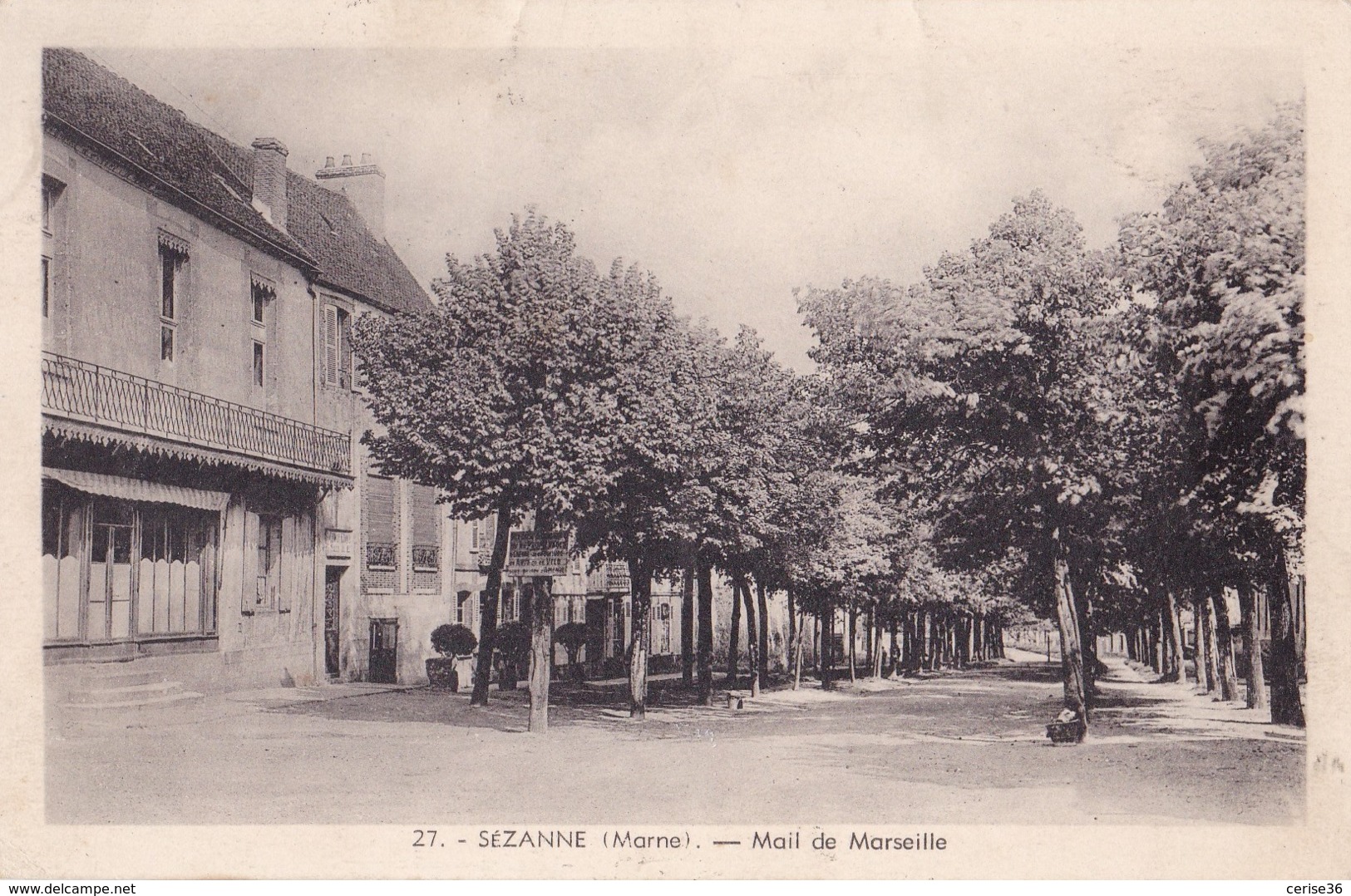 Sézanne Mail De Marseille Circulée En 1939 - Sezanne