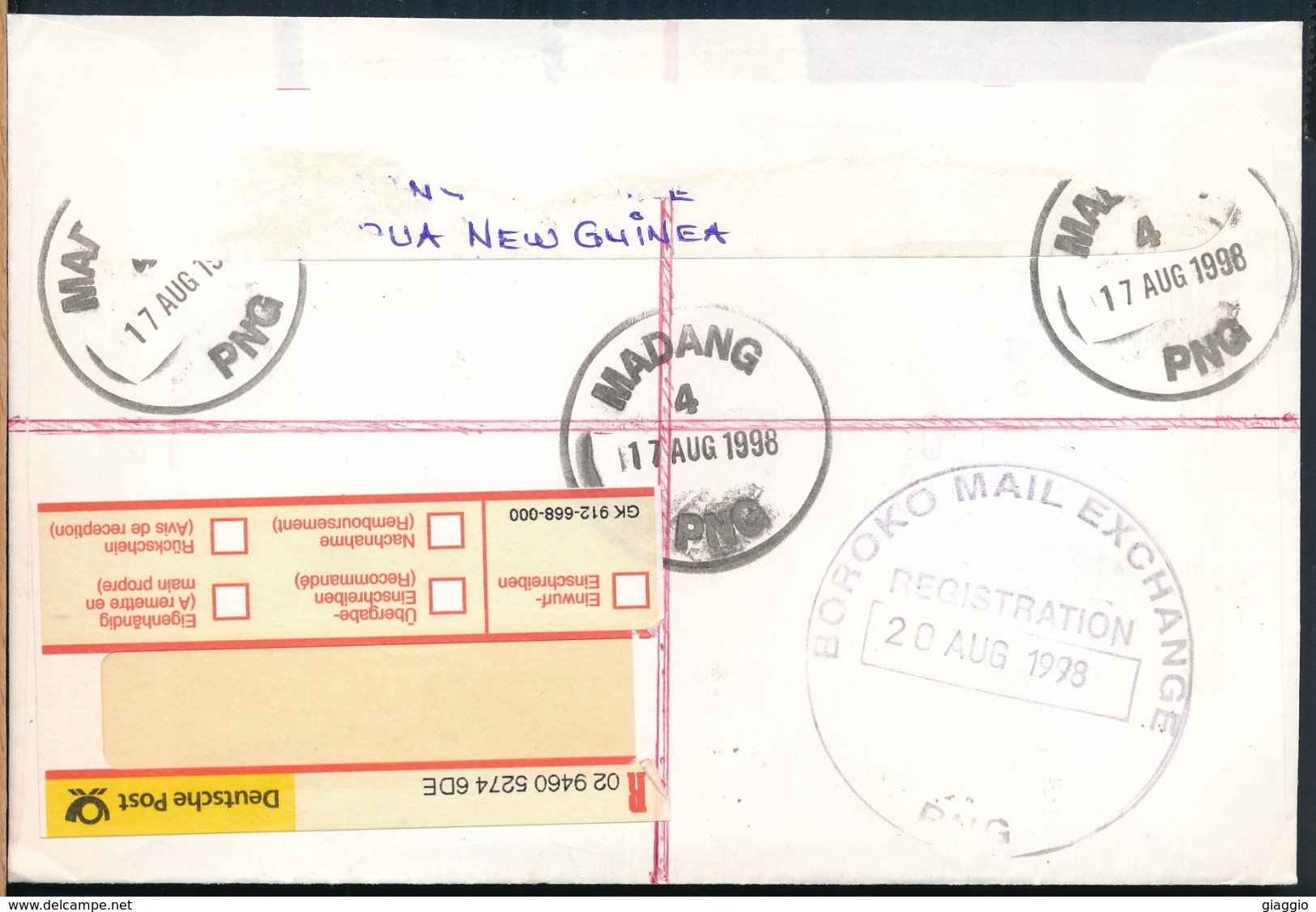 °°° POSTAL HISTORY PAPUA NEW GUINEA 1998 °°° - Papua Nuova Guinea