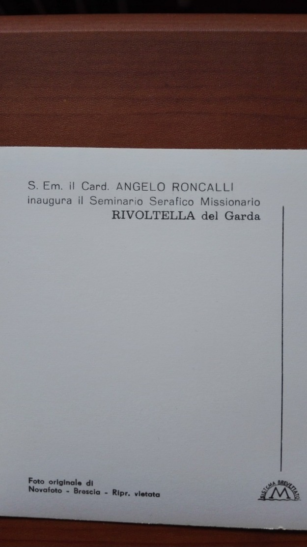 Rivoltella Del Garda - S.Em. Card. Angelo Roncalli Inaugura Il Seminario Serafico Missionario - Brescia