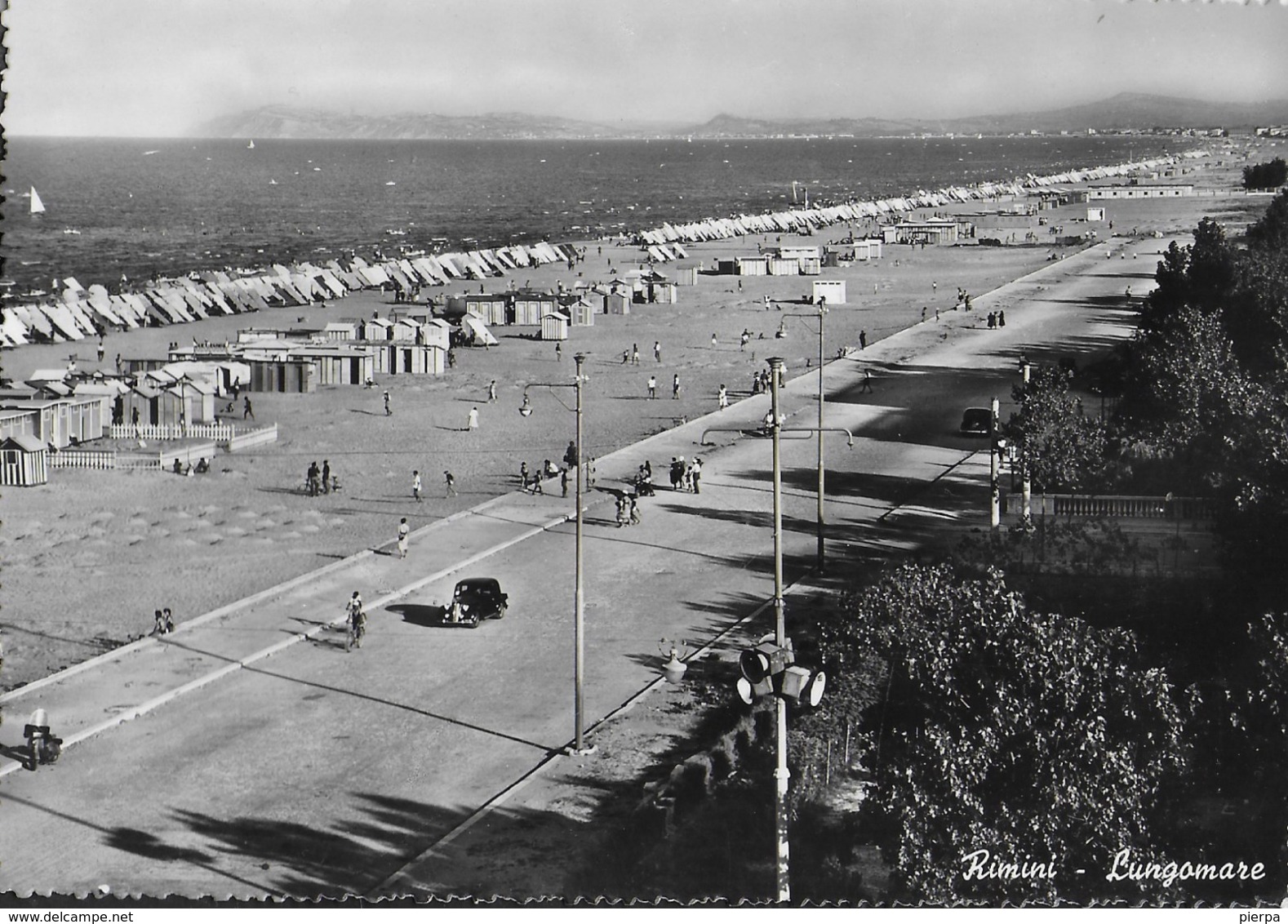 EMILIA ROMAGNA - RIMINI  - LUNGOMARE - VIAGGIATA 1955 - Rimini