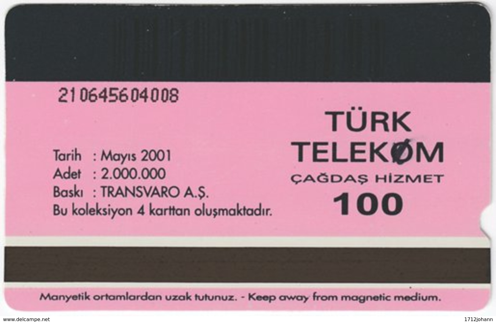 TURKEY C-007 Magnetic Telekom - Landscape, Coast - Used - Turquia