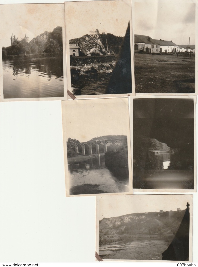 Photos format 8.5x6  -Vallée de la Meuse et de la Semois , Herbeumont, Auby, Chiny, Orval, Corbion - datées 1921