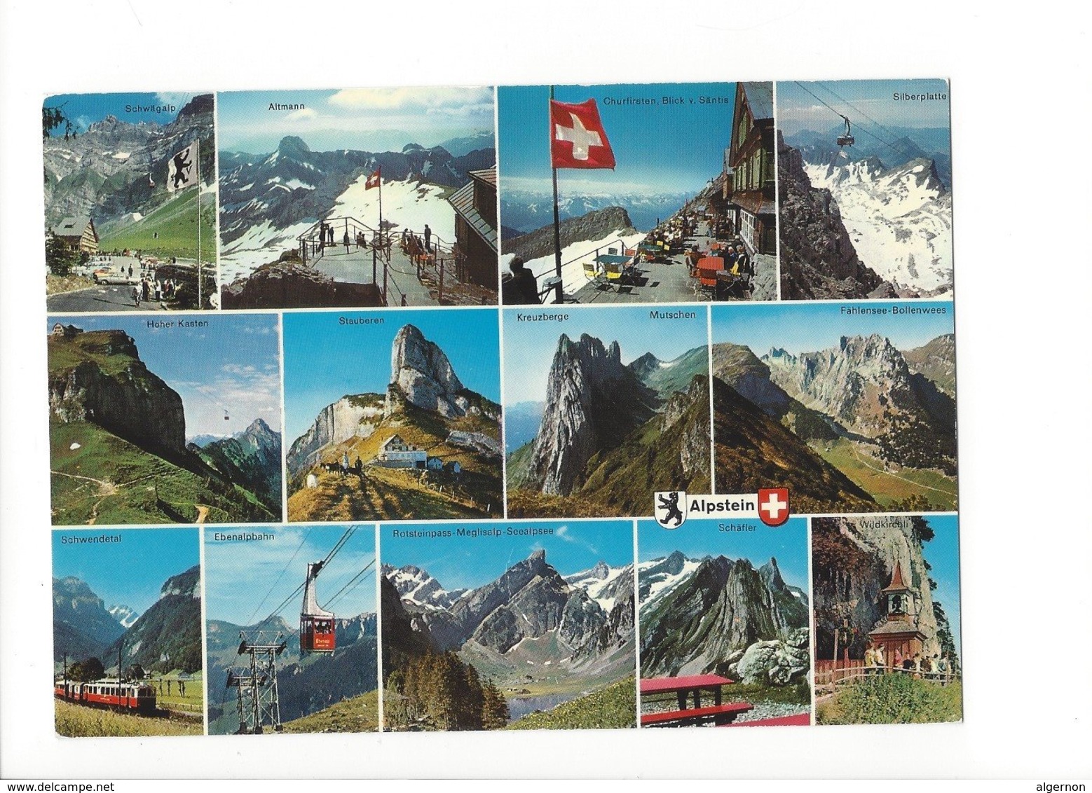 22552 - Alpstein  Ebenalbahn Multivues (format 10 X 15) - Stein