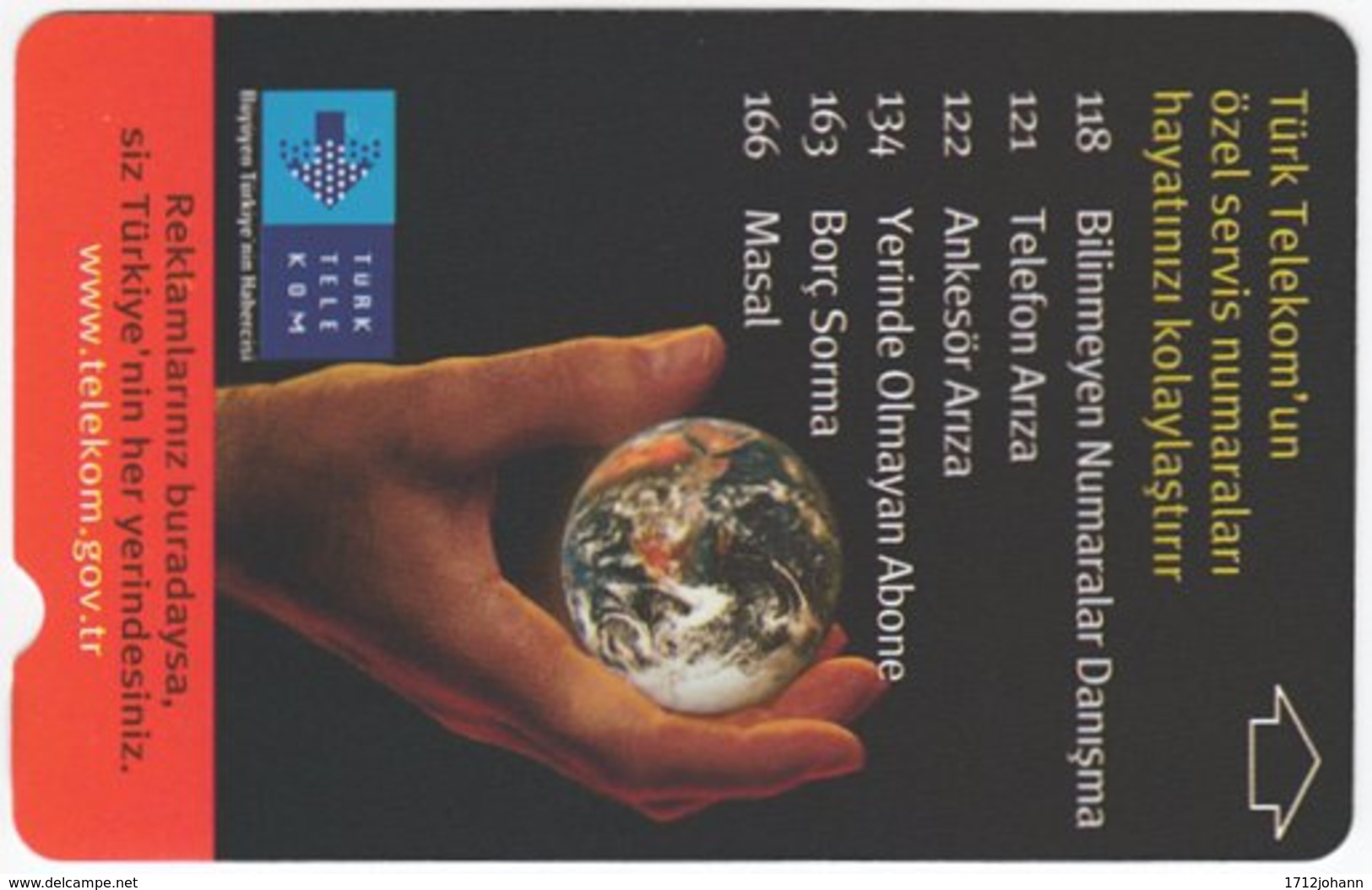 TURKEY C-282 Magnetic Telekom - Universum, Earth - Used - Turchia