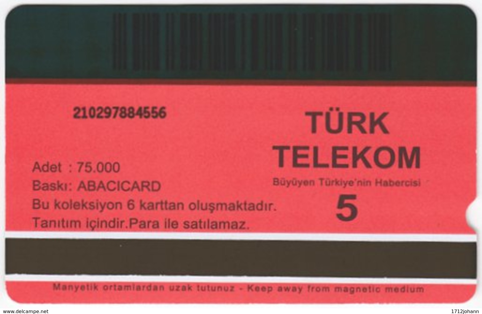 TURKEY C-284 Magnetic Telekom - Communication, Telephone - Used - Turchia