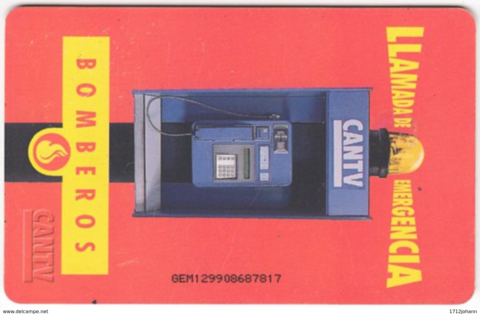 VENEZUELA B-202 Chip CanTV - Communication, Phone Booth - Used - Venezuela