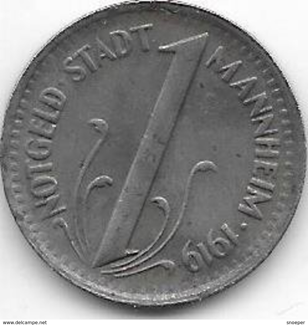 *notgeld Mannheim 10 Pfennig 1919 Fe   315.2 - Autres & Non Classés