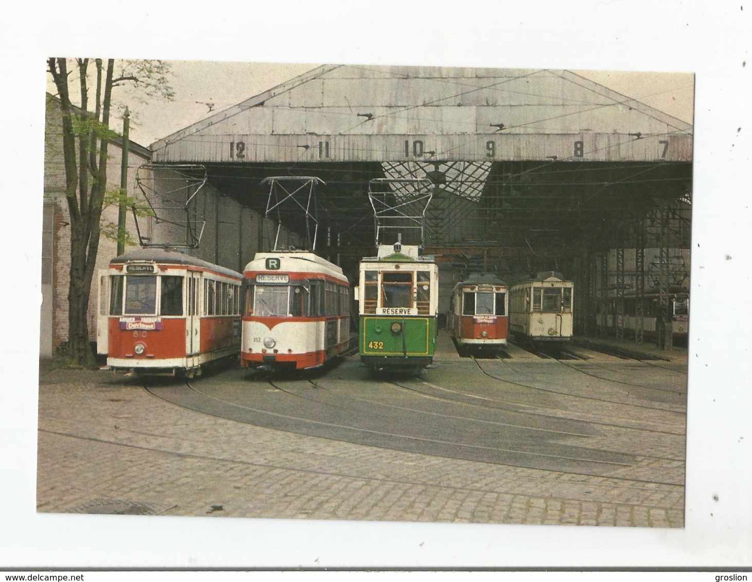 DEPOT DE MARCQ EN BAROEUL (NORD) 5 E L R T MOTRICE 510 352 432 507 ET 433 16 MAI 1981 CENTENAIRE DU TRAMWAY ELECTRIQUE - Marcq En Baroeul