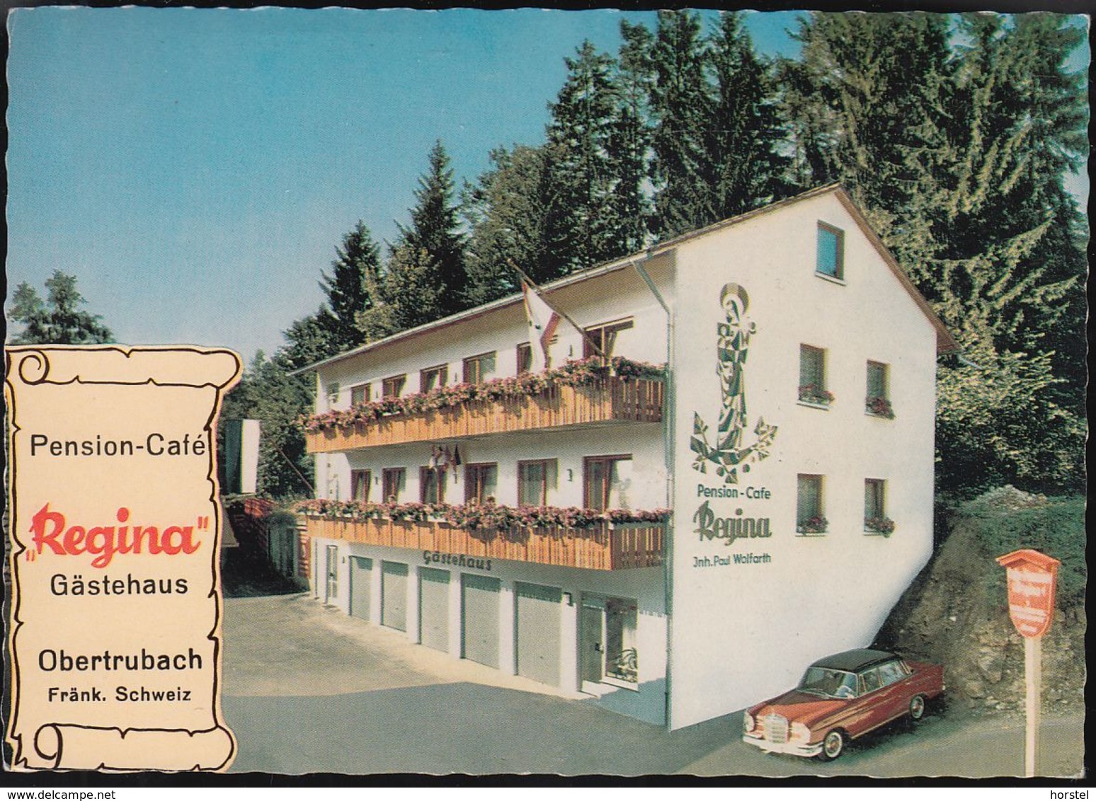 D-91286 Obertrubach - Pension Cafe "Regina" - Car - Mercedes Benz - Forchheim