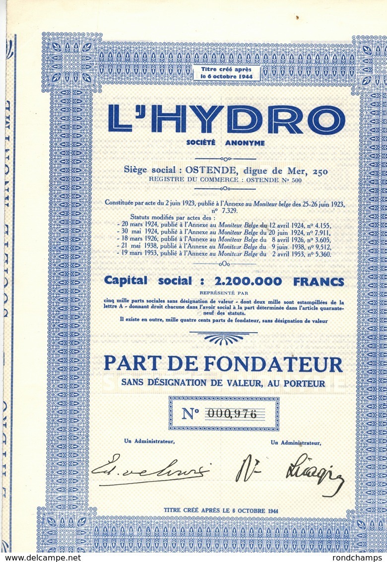 L HYDRO  HOTEL ET HYDROTHERAPIE - Eau