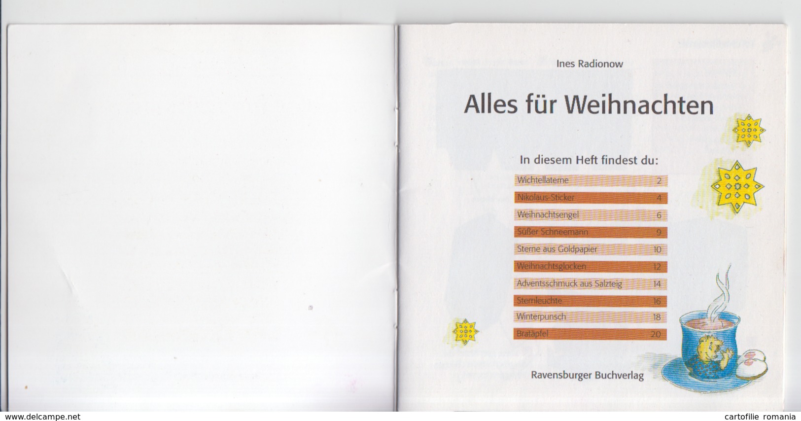 Germany - Ines Radionow- Alles Fur Weihnachten - Ravensburg - Ravensburger Buchverlag - 20 Pages - Ocio & Colecciones