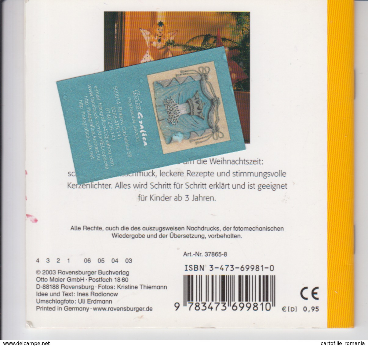 Germany - Ines Radionow- Alles Fur Weihnachten - Ravensburg - Ravensburger Buchverlag - 20 Pages - Hobby & Sammeln