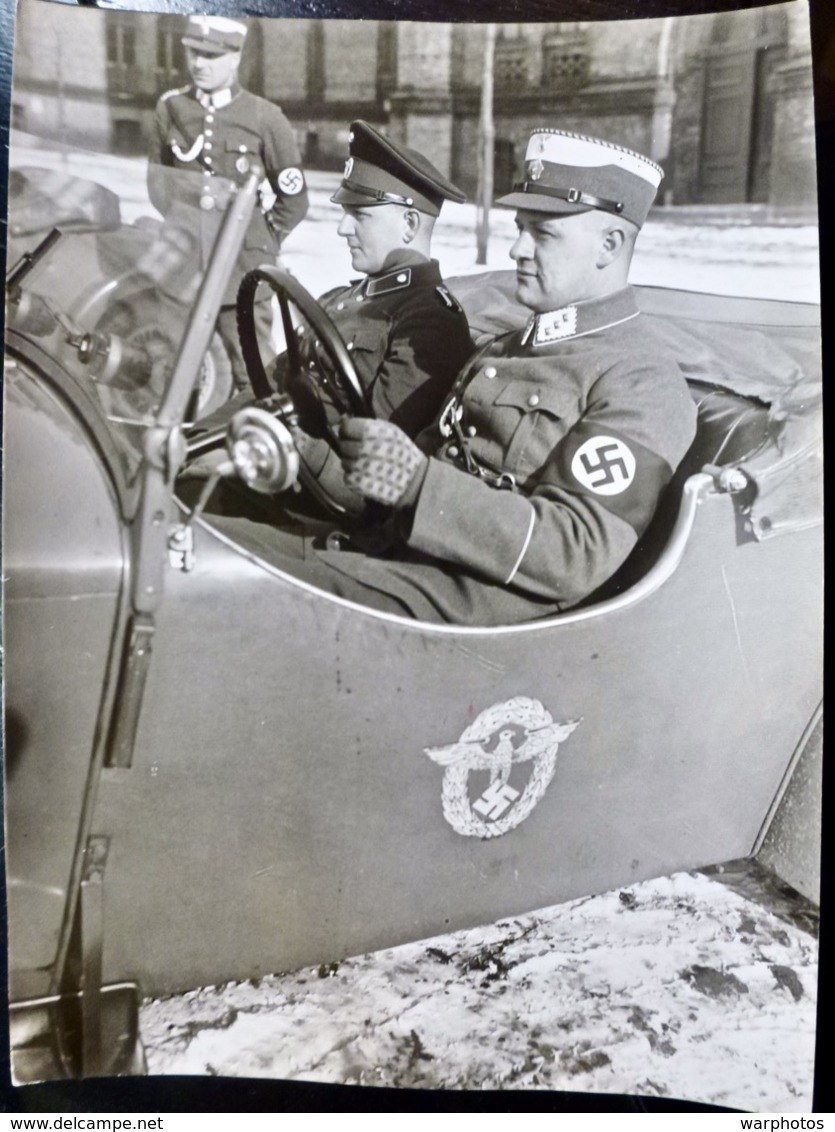 PHOTO Presse WW2 WWII : SCHUTPOLIZEI _ LANDSTRASSENPOLIZEI Motorisierte _ 1.4.1935 - Guerre, Militaire