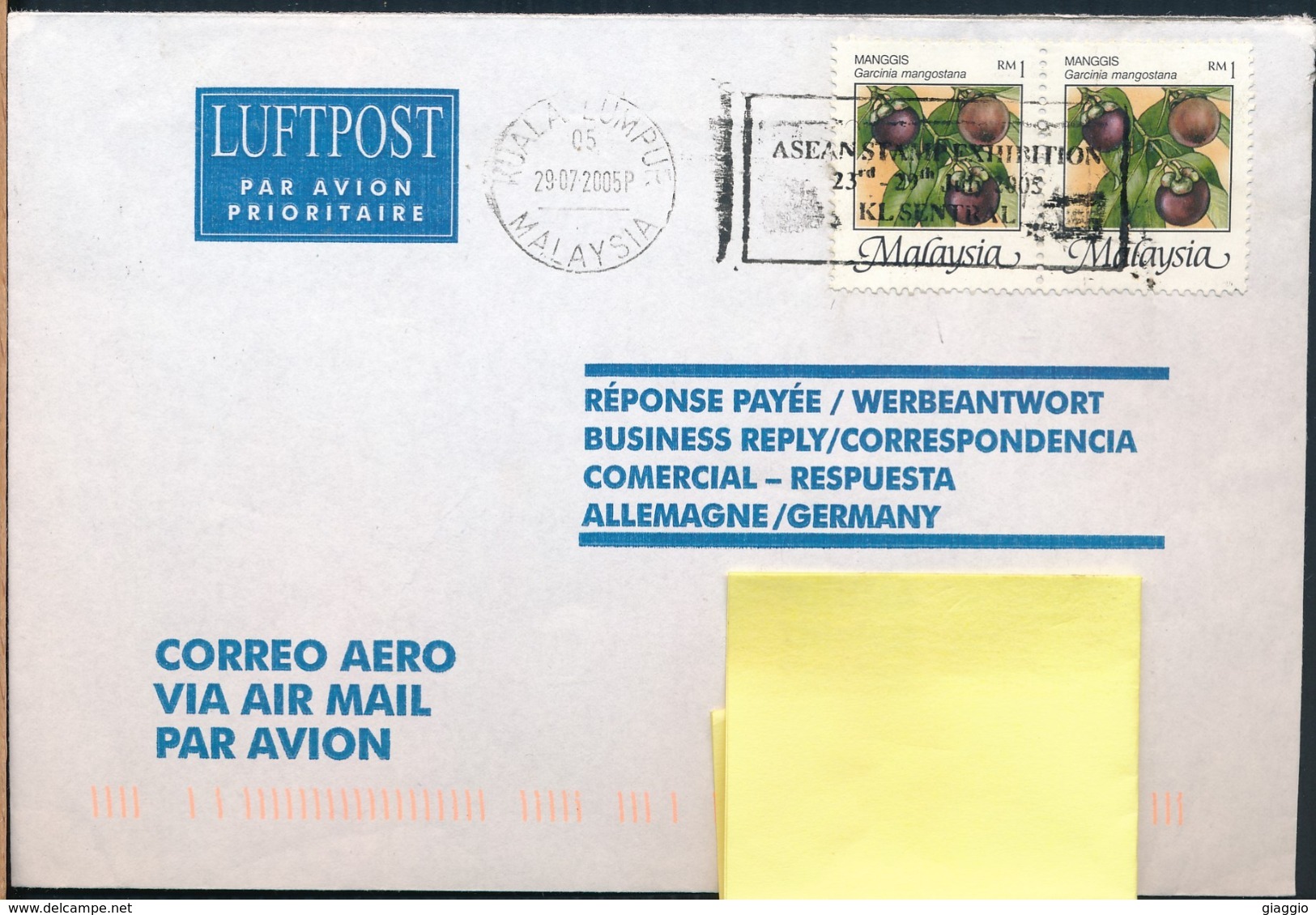 °°° POSTAL HISTORY MALAYSIA 2005 °°° - Malesia (1964-...)