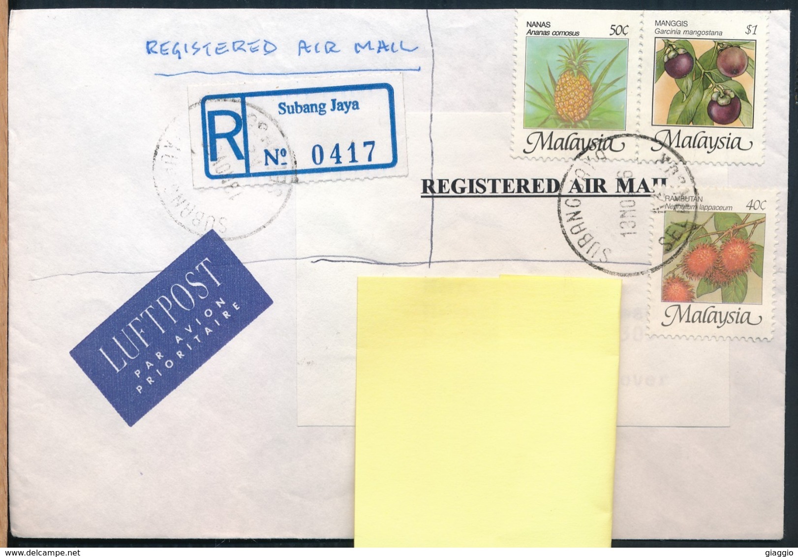 °°° POSTAL HISTORY MALAYSIA 1998 °°° - Malesia (1964-...)