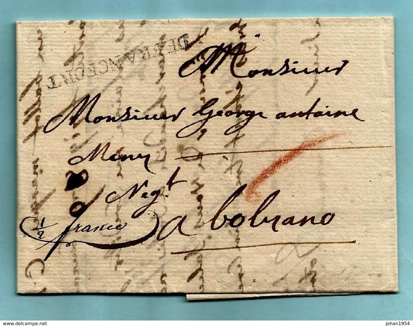 Brief Met Inhoud 01/08/1785, Lijnstempel DE FRANCFORT Naar Bolzano - Préphilatélie