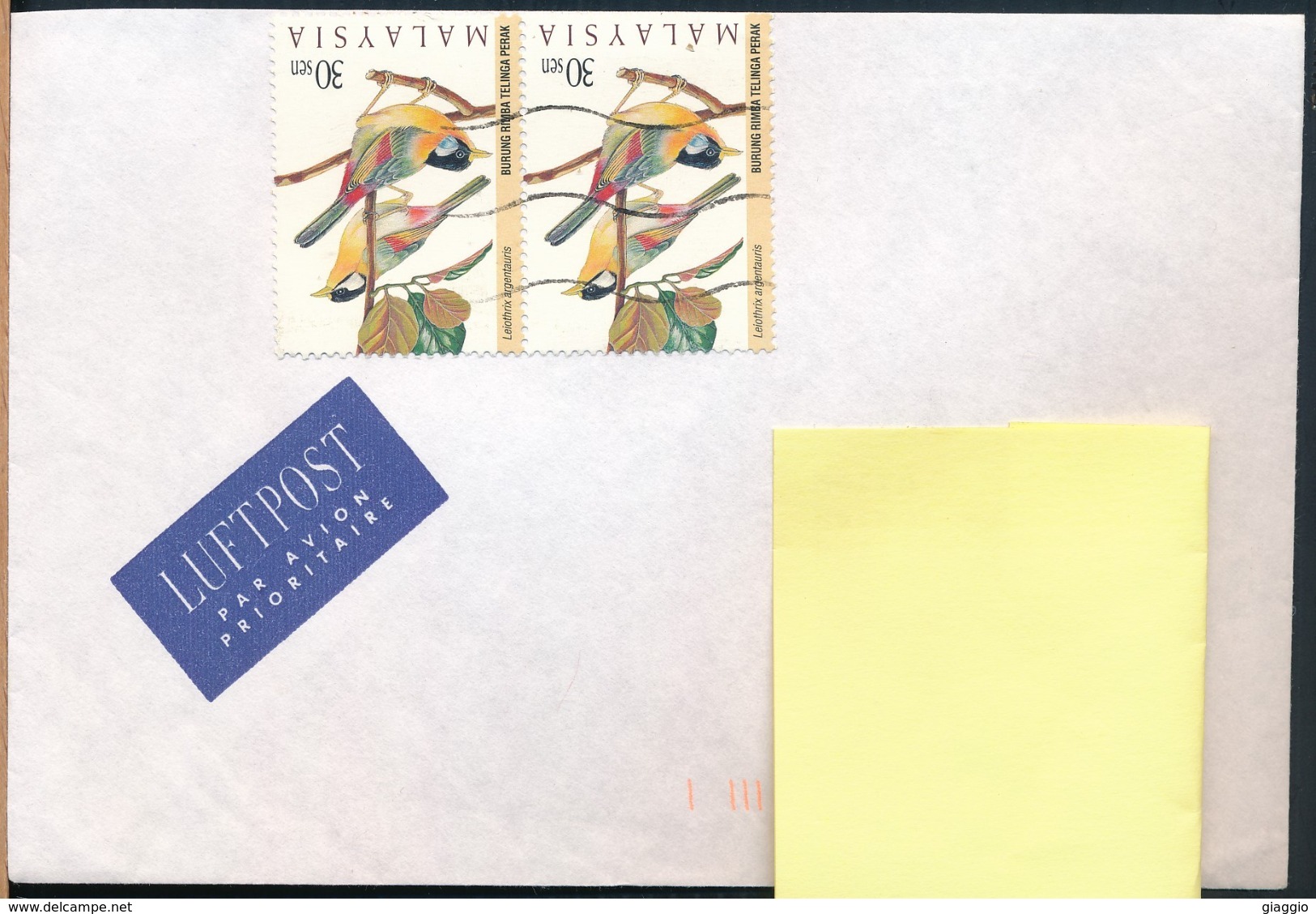 °°° POSTAL HISTORY MALAYSIA 1998 °°° - Malesia (1964-...)